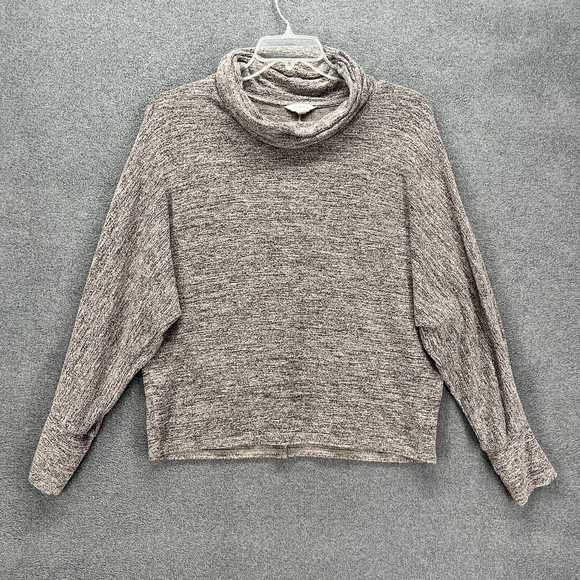 Lucky Brand Turtleneck Sweater Size M Gray Soft Long Sleeves - Picture 1 of 12